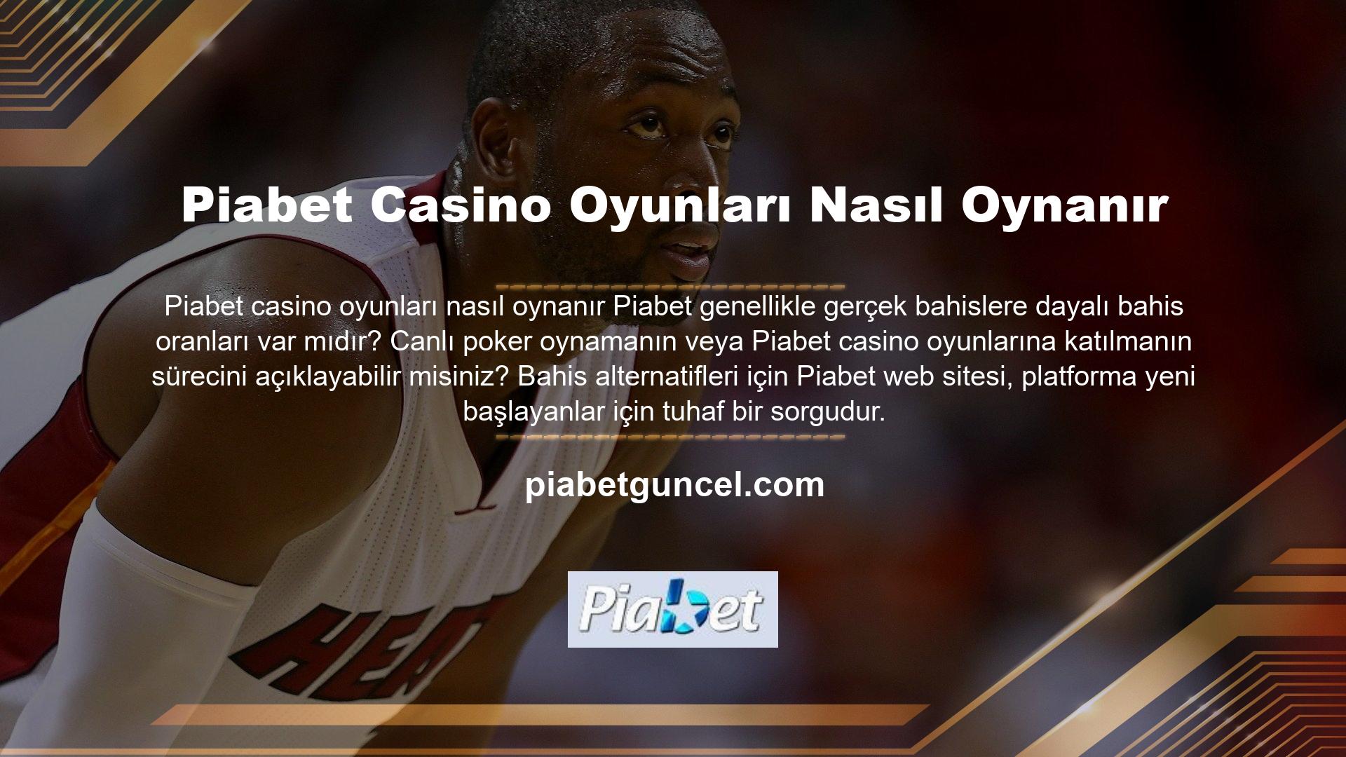 Çevrimiçi oyun sitesi Piabet, oyun oynamayı bir hizmet olarak sevenler için başlangıç ​​noktasıdır